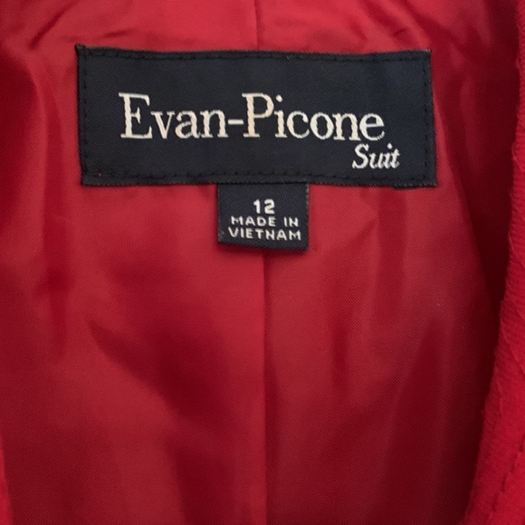 Red Evan Picone 2 piece suit - Picture 2 of 2